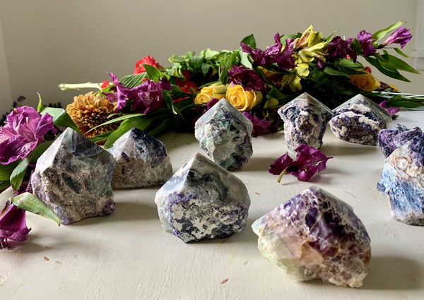 Rainbow Fluorite Half Polished Point - Amazing Earth